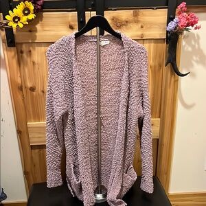 Newbury Kustom Soft Textured Lavender Cardigan